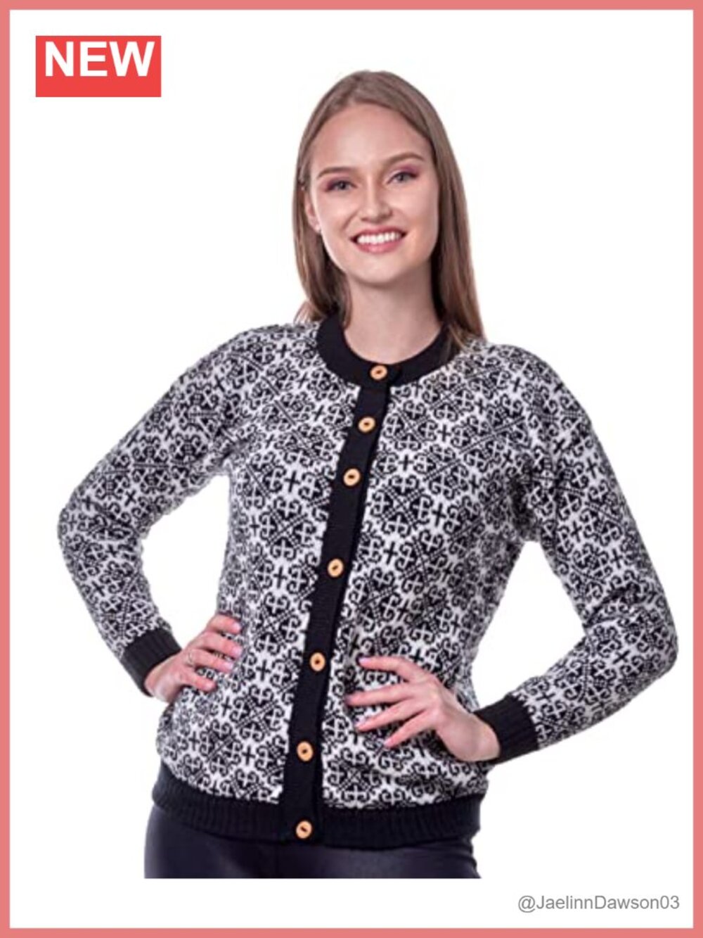 Alpaca Wool Cardigan Sweater Women Soft Lightweight Crew Neck Long Sleeve